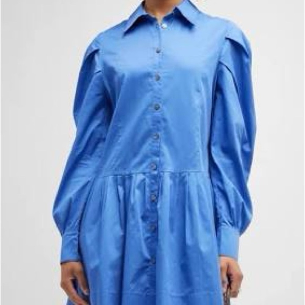 NWT - Harshman - Blue Esme Shirt Dress - M